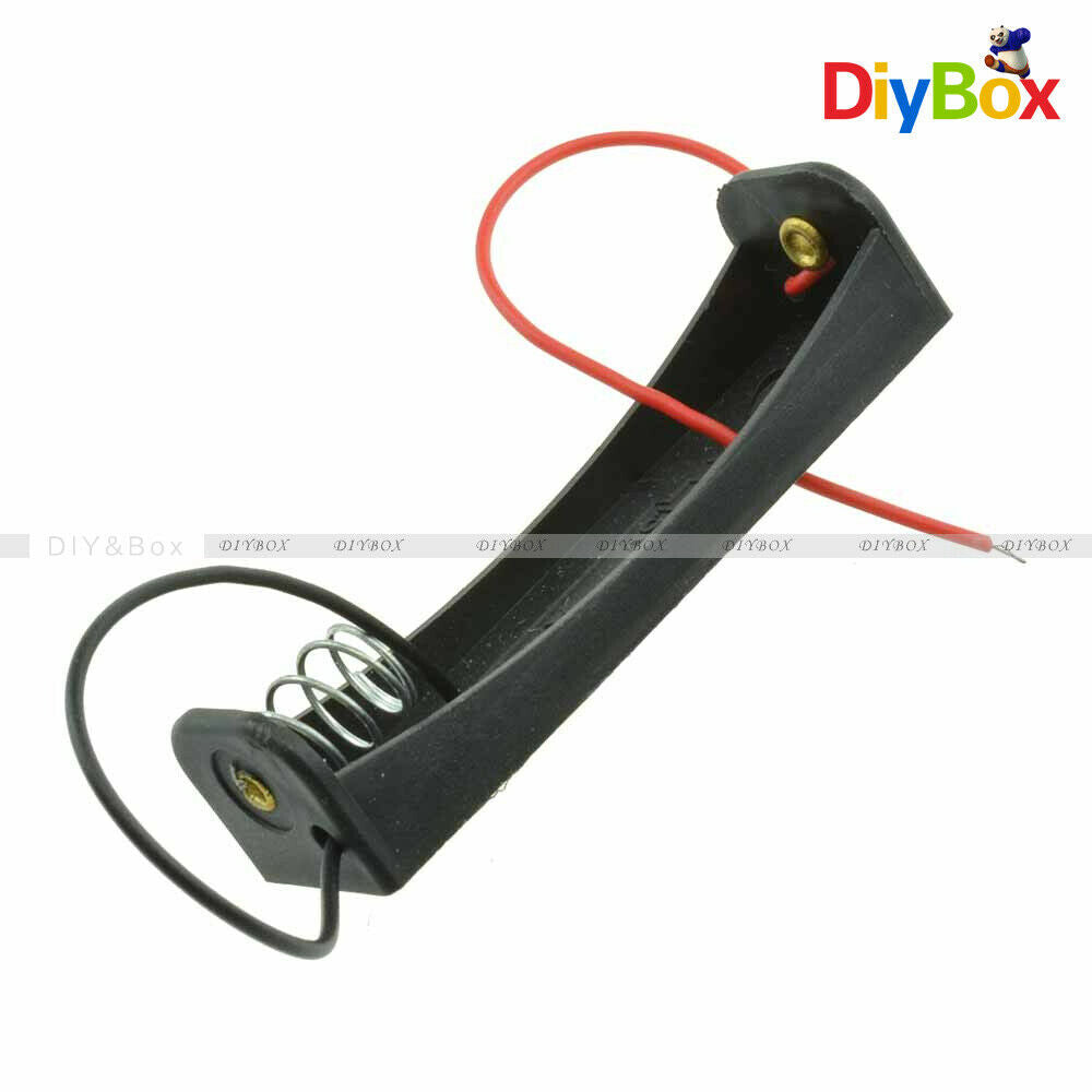 10PCS AA Battery 1.5V Holder Storage Box Case with Wire Lead for DIY Experiment