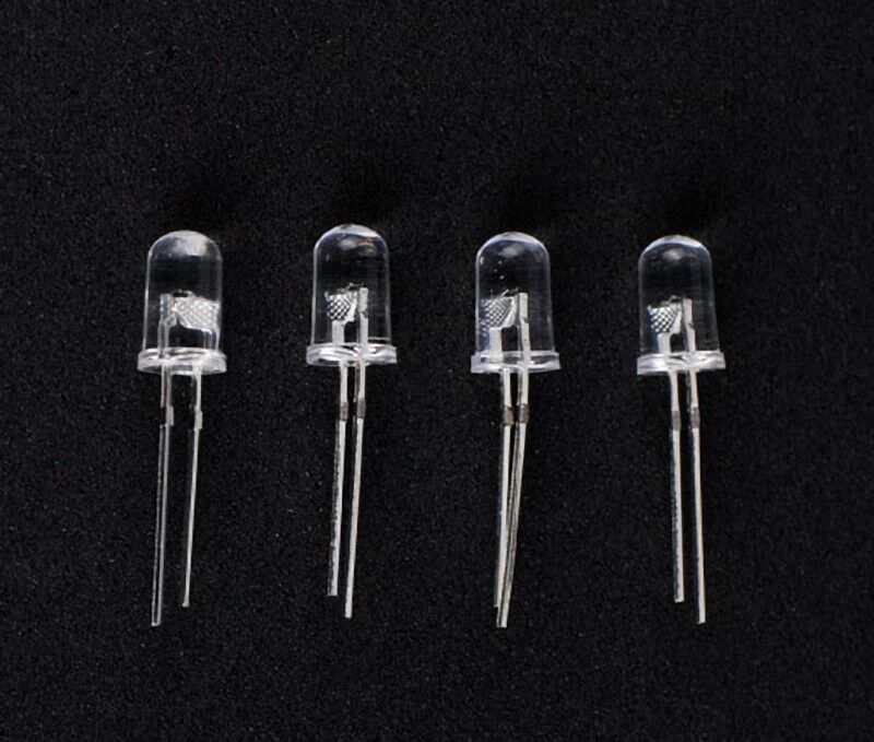 70 Pcs Transparent LED Light kit ( RD GN BU YL PL PK WT ) + Metal Film Resistor