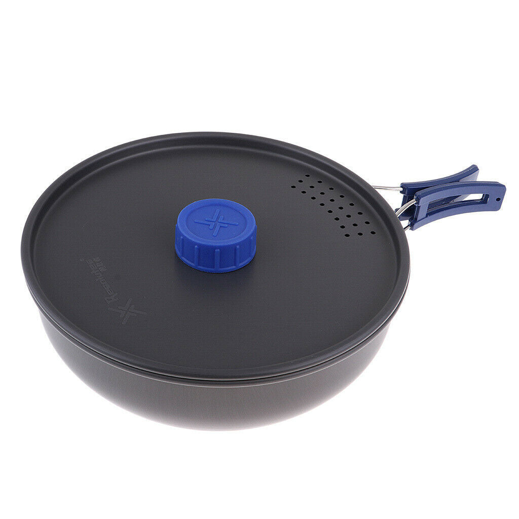2-3 Person Camping Fry Pan Outdoor Portable Picnic Cooking Cookware with Lid