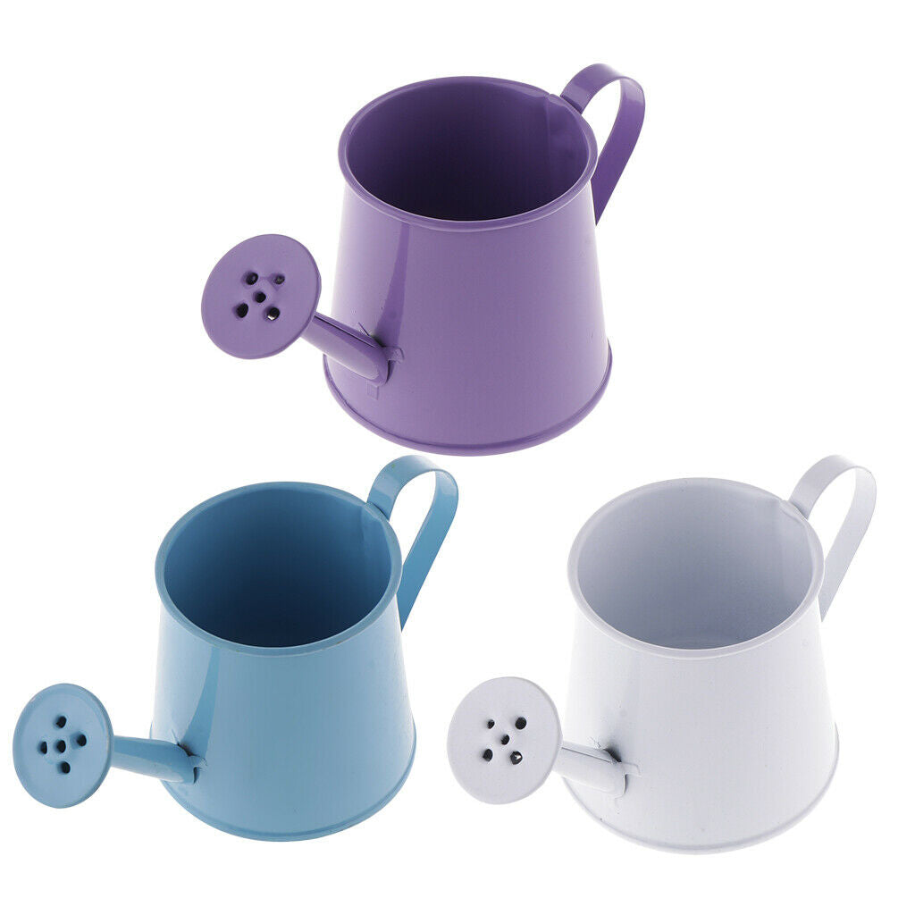 3x Nordic Style Flower Watering Can Candy Color Pot Sprayer Kettle f/ Fence