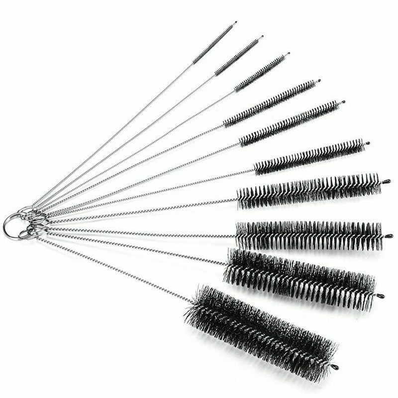 10pcs / Set Teapot Nozzle Tube Nylon Baby Milk Bottle Cleaning Brush Reusable