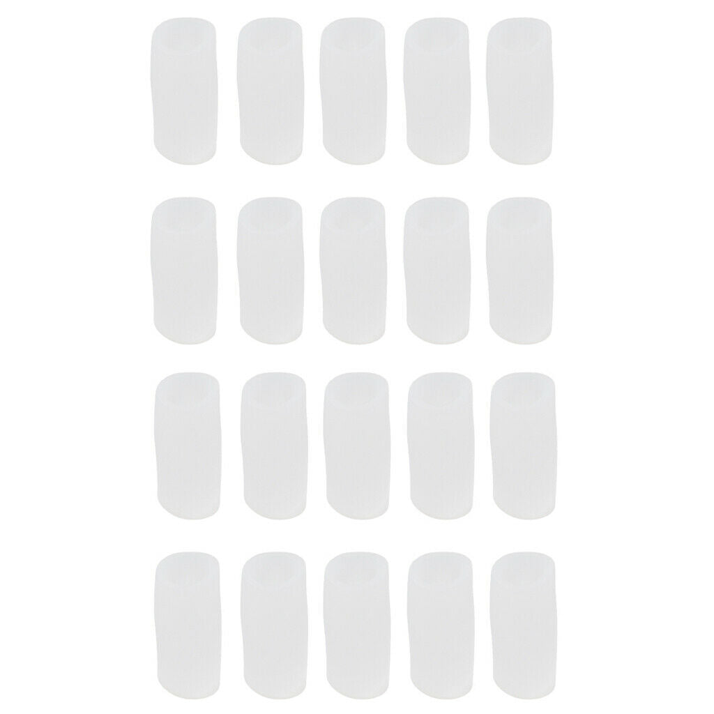 20 Pairs Silicone Toe Sleeves Tube Caps Cushions Protectors Feet Care S/L