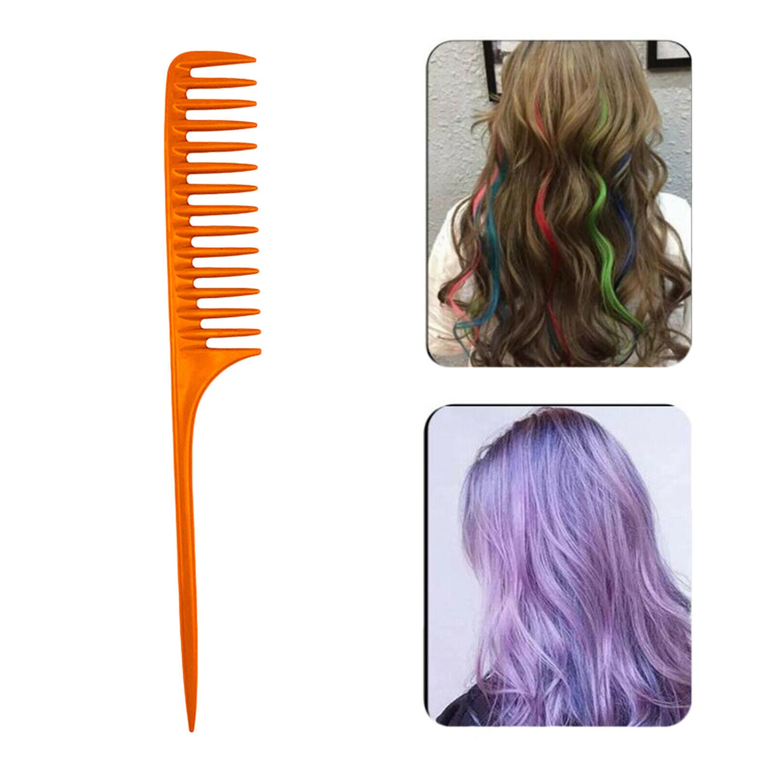 Wide Tooth Tail Comb Carbon Fiber for Women Men Barbers Hairdressing â€‹Comb