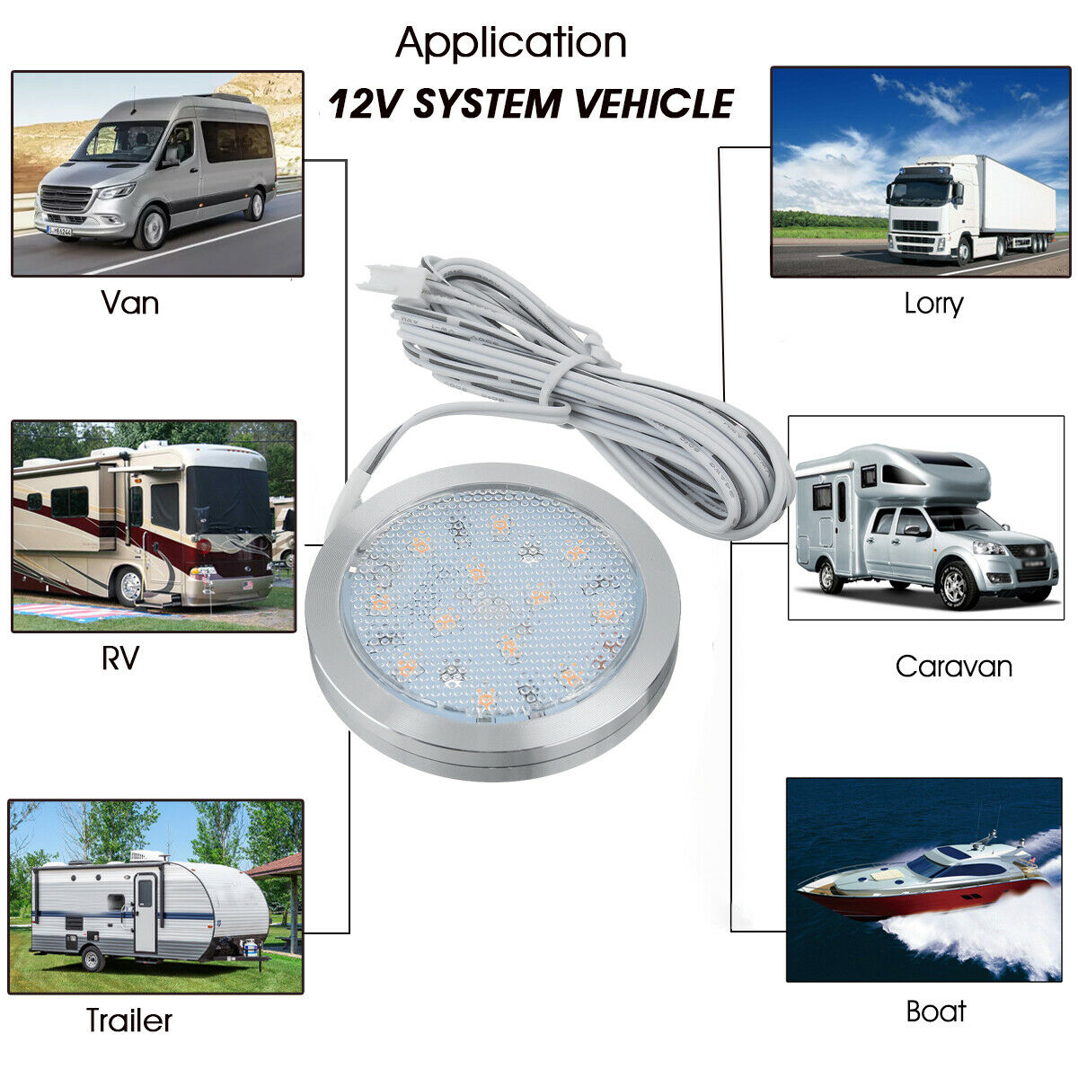 10x Interior LED Spot s 12V For VW T4 T5 Camper Van Caravan Motorhome