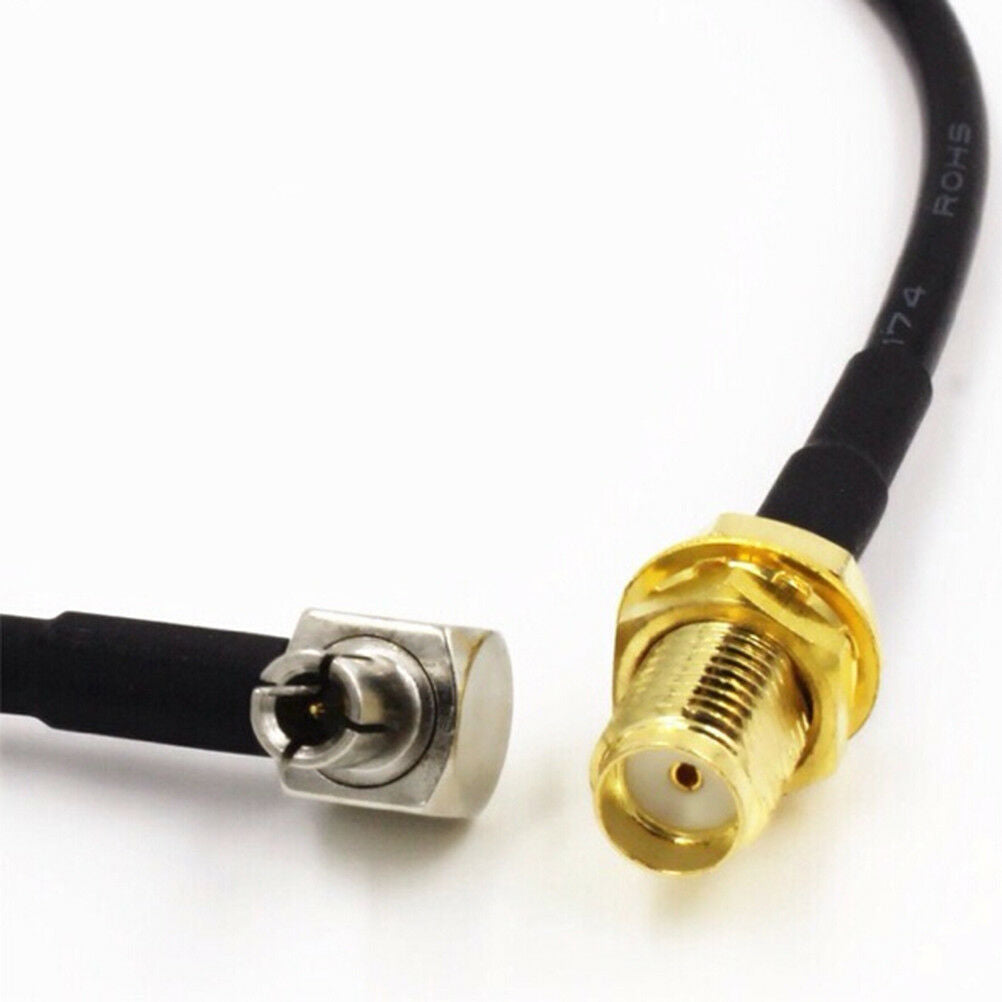 New IMC SMA Female Jack to TS9 Male Right Angle Pigtail Coaxial Cable Ante.l8