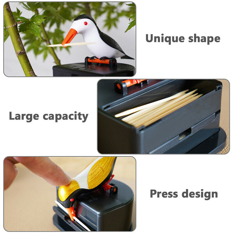 Small Bird Toothpick Container Automatic Toothpick Dispenser Toothpick Ho.l8
