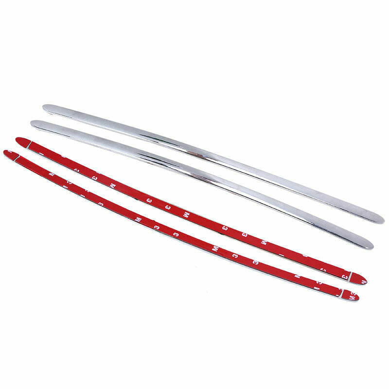 4Pcs Chrome Car Front Rear Anti-rub Protector Corner Bumper Scratch Guard Bar