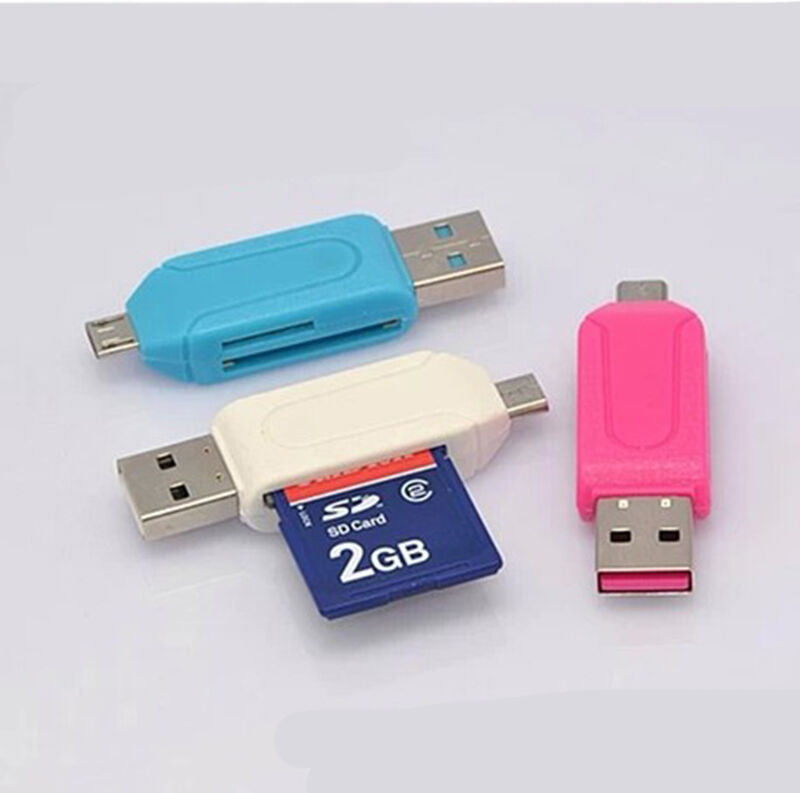 Excellent 3 Function Micro USB OTG TF Card Reader for Cell Phone PC BDAU