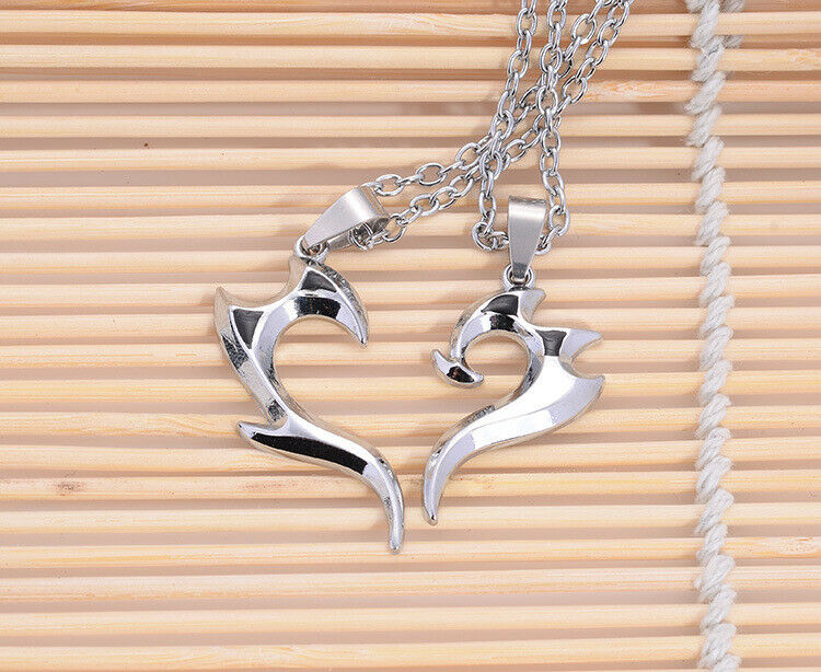 Romantic His & Hers Couples Pendant Necklace Chain For Women Men Lovers Gift