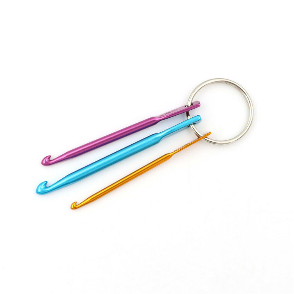 2pcs Mixed Aluminum Crochet Hook Knitting Knit Needle Weave Yarn Too.l8