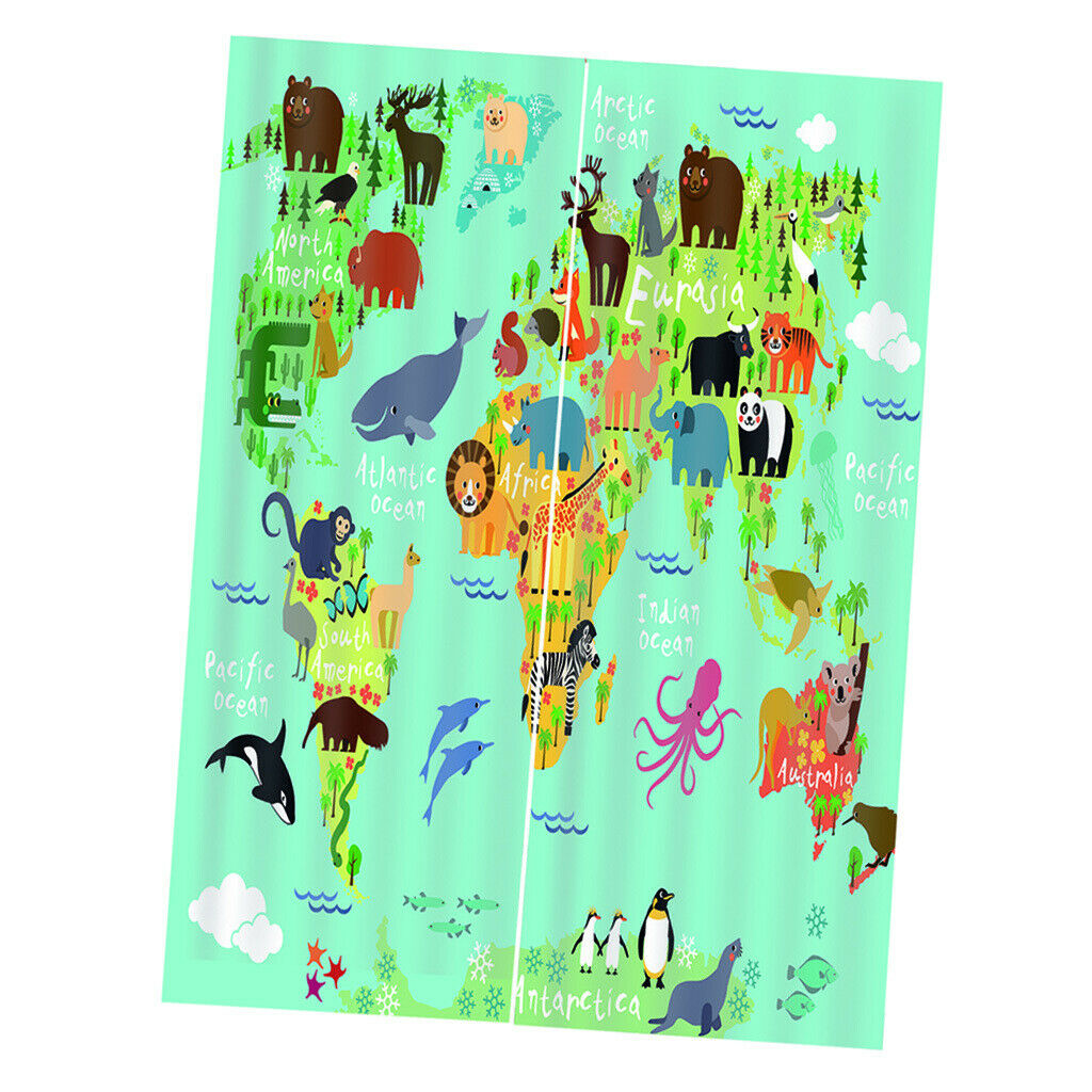 1 Pc Print Blackout Curtains for Kids Bedroom Living Room Dorm Decor Medium