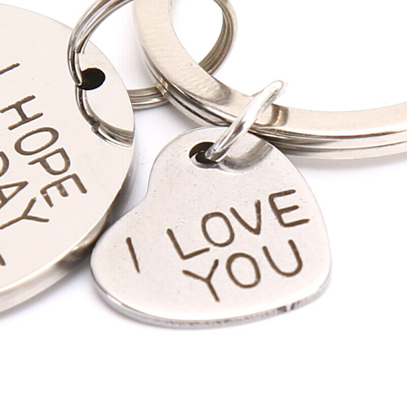 Engraved Pendants I Love You Key Chain Key Ring Jewelry Valentines day gi.l8