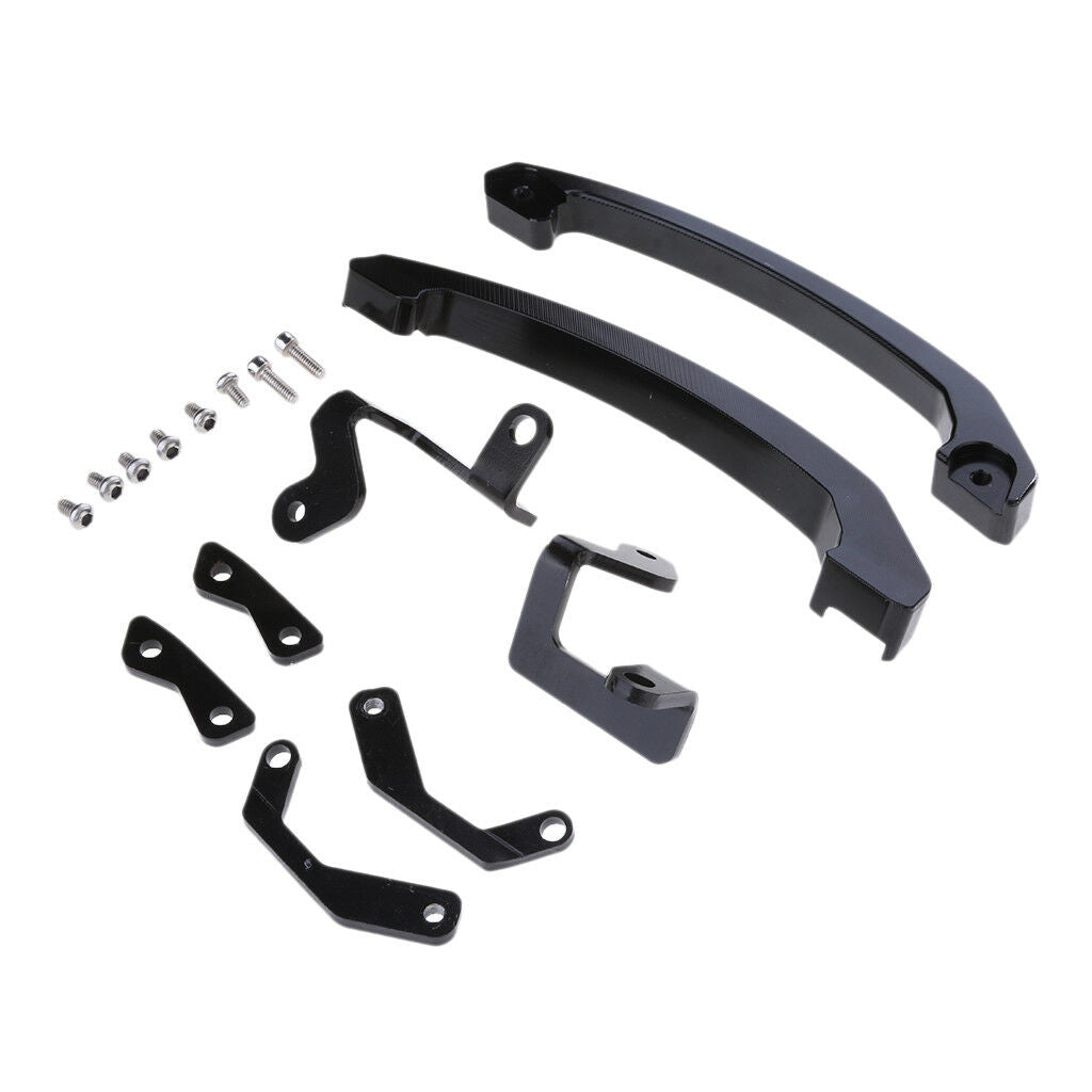 Black CNC Rear Passenger Seat Grab Bar Handle Rail Side Kit for Yamaha MT07