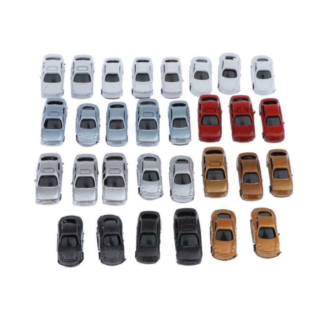 Set of 35 1/200 Car w/ Truck Parking Building Landscape Layout Accessory