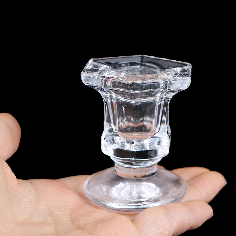 Wedding Candlestick Transparent Crystal Glass Candle Stand Dining Home De.l8