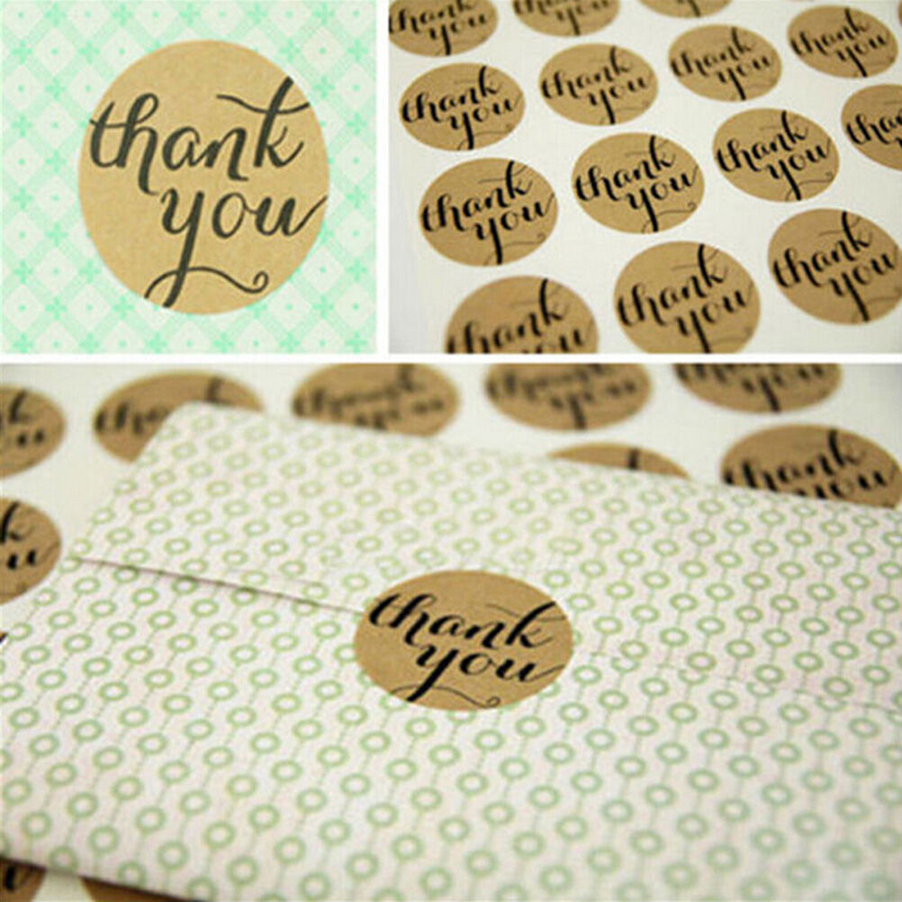 24Pcs THANK YOU Kraft Seal Stickers Label for Wedding vor/Envelope/Card C.l8