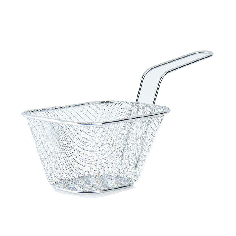 French Fries Basket Portable Stainless Steel Chips Kitchen Mini Frying Ba.l8