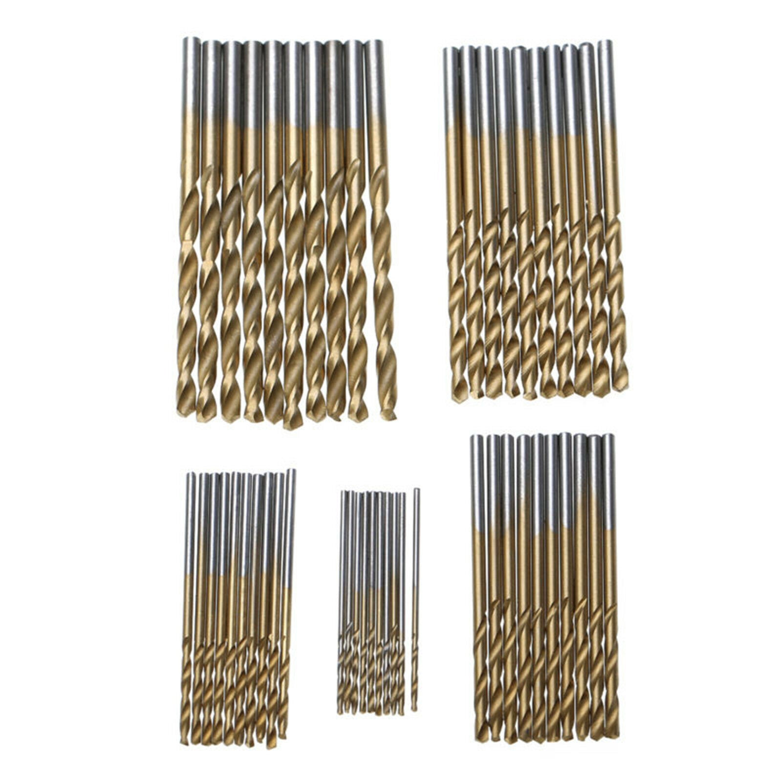 50PCS/Set Titanium Coated HSS High Speed Steel Drill Bit Tool 1/1.5/2/2.5/3mm