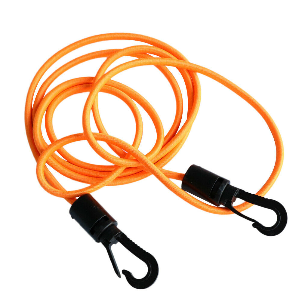 Elastic Bungee Shock Cord String Rope with Hooks for Kayak Boat Fluorescent
