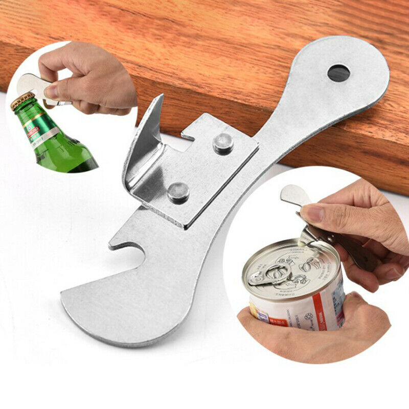 1pc Can Opener Stainless Steel Multi-functional Wine Beer Bottle Tinpla.l8