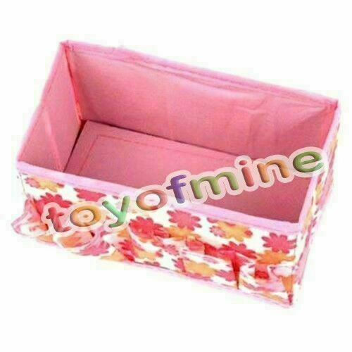 Pink Beauty Multifunction Folding Makeup Cosmetics Storage Box Organizer Flower