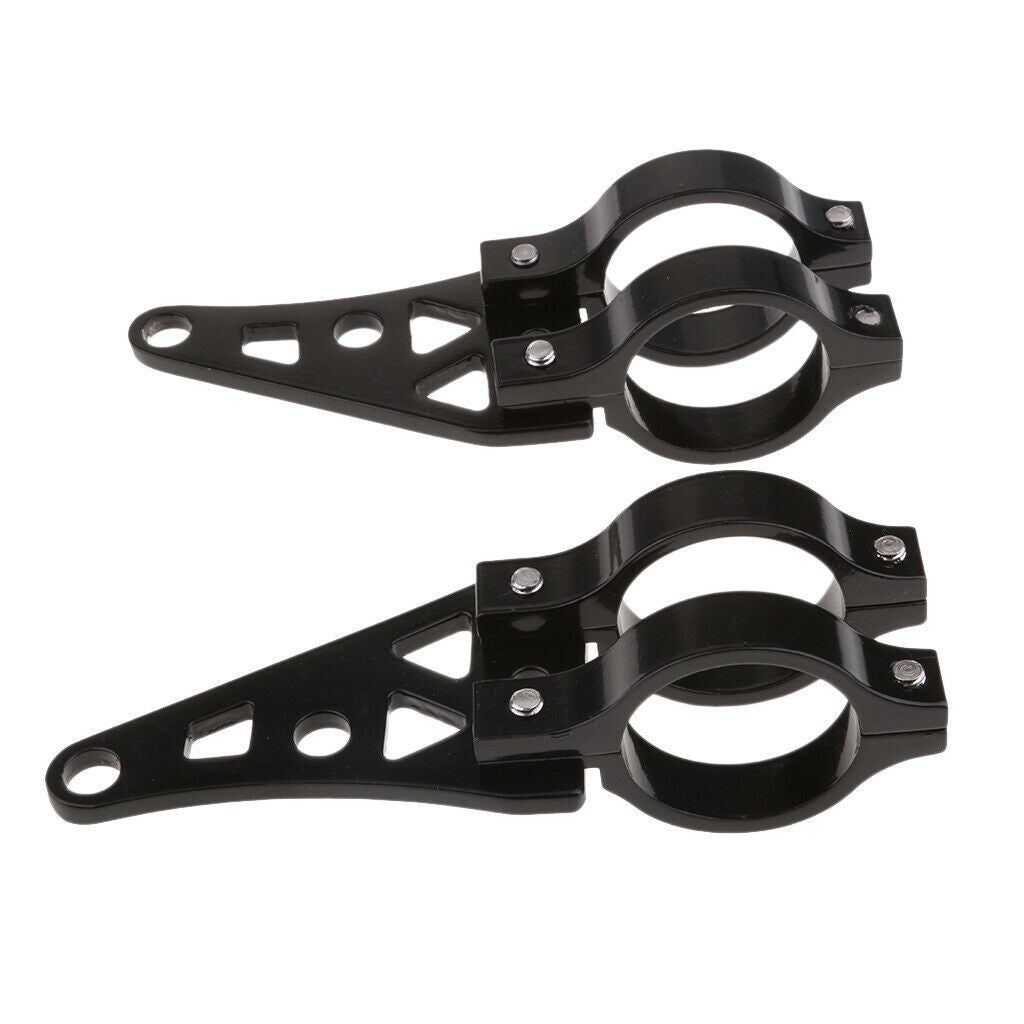 1 Pair of Universal Motorcycle Headlight Side Attachment Fork Ears Tube