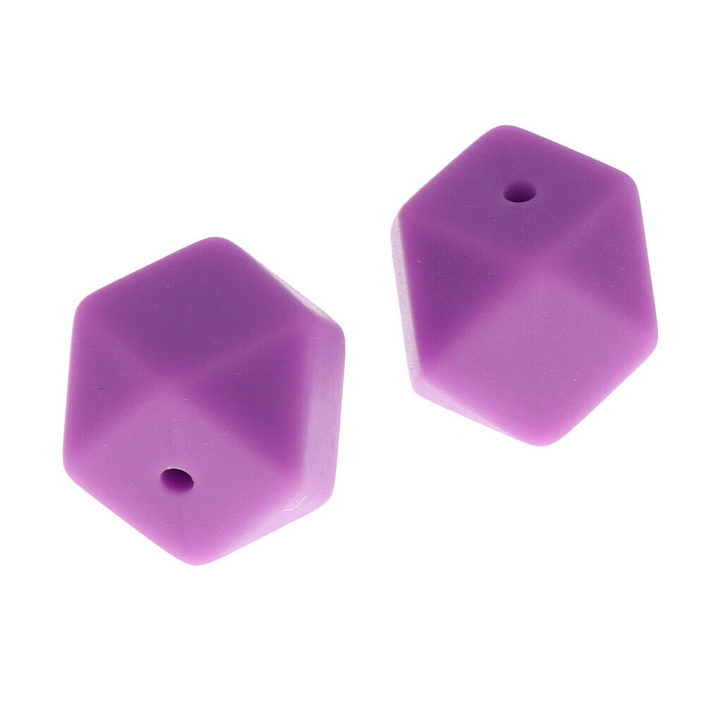 Baby Teething DIY Necklace Teether BPA-Free Beads Silicone Purple