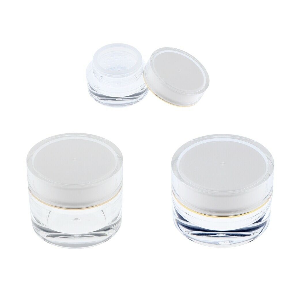 2pcs/set Plastic Empty Loose Powder Puff Case Face Powder Blusher Makeup