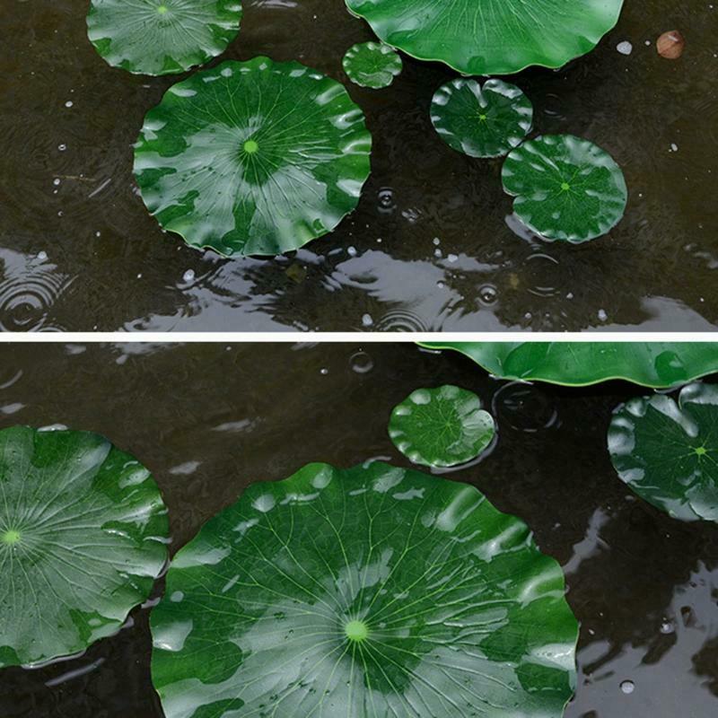 Artificial Lotus Leaves 4Pcs Floating Garden Decoration for Pond Multiple Sizes