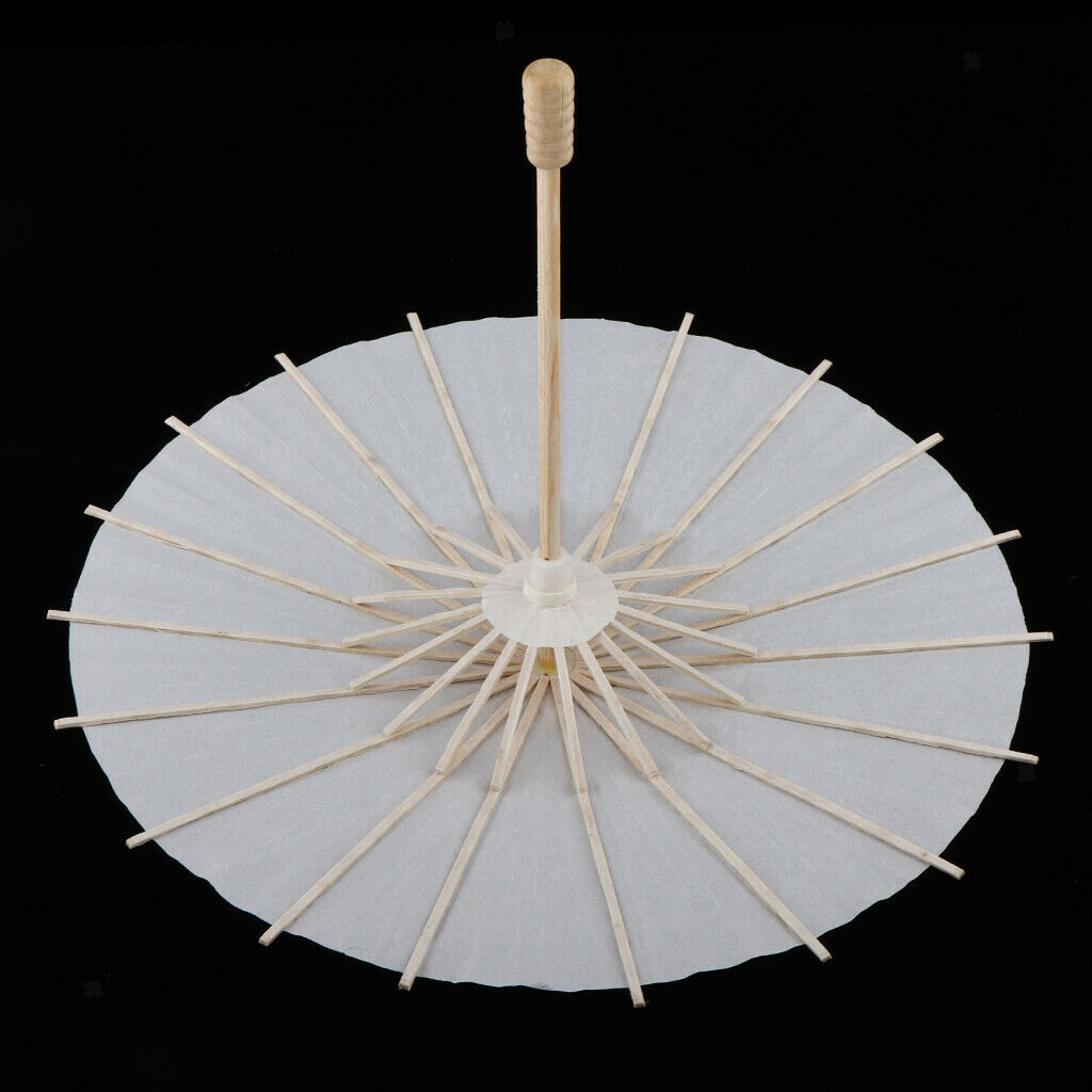2 Sets Chinese Style Blank Oil Paper Umbrella for Children Kids DIY Graffiti