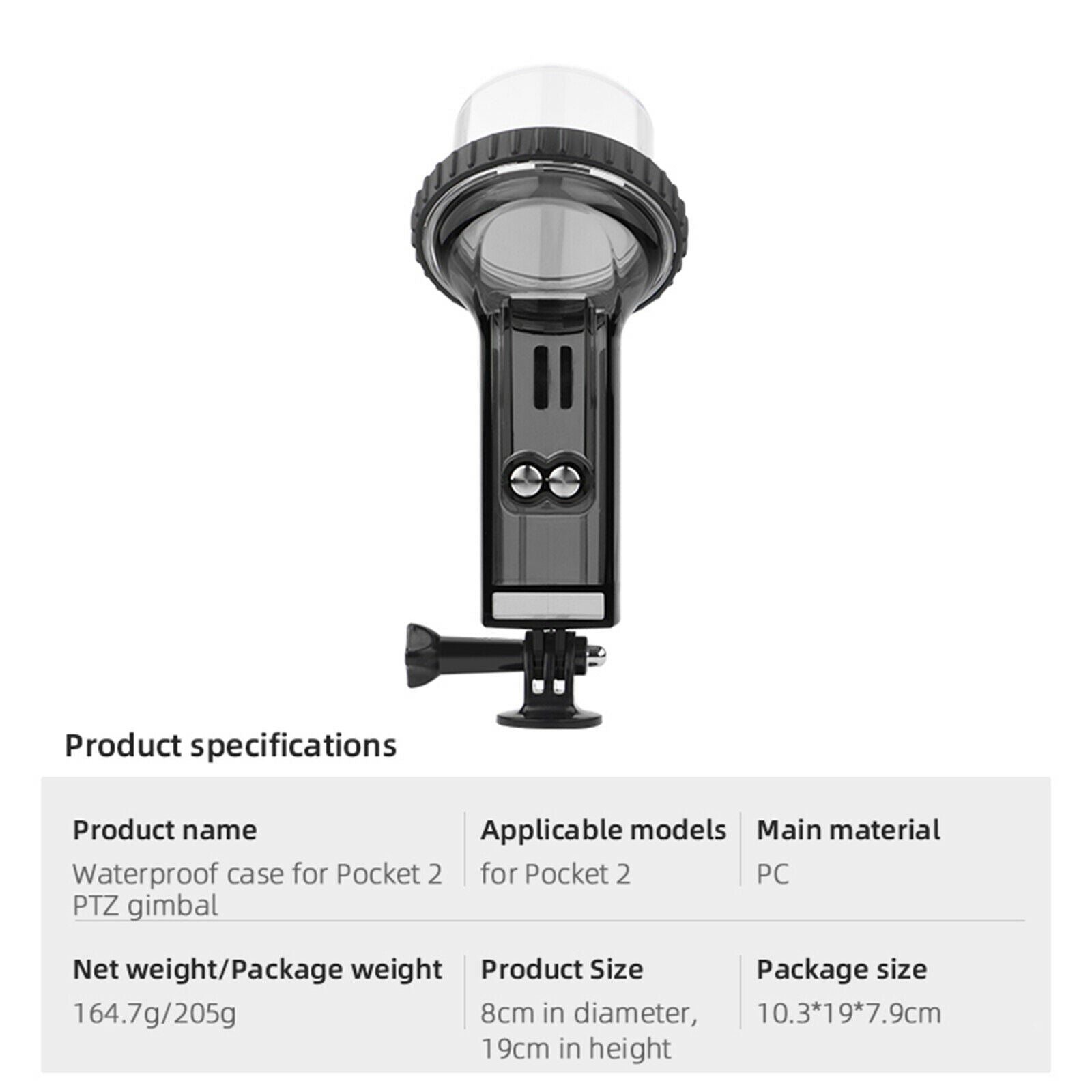 Waterproof Diving Protective Shell Case for DJI OSMO Pocket 2 Photography