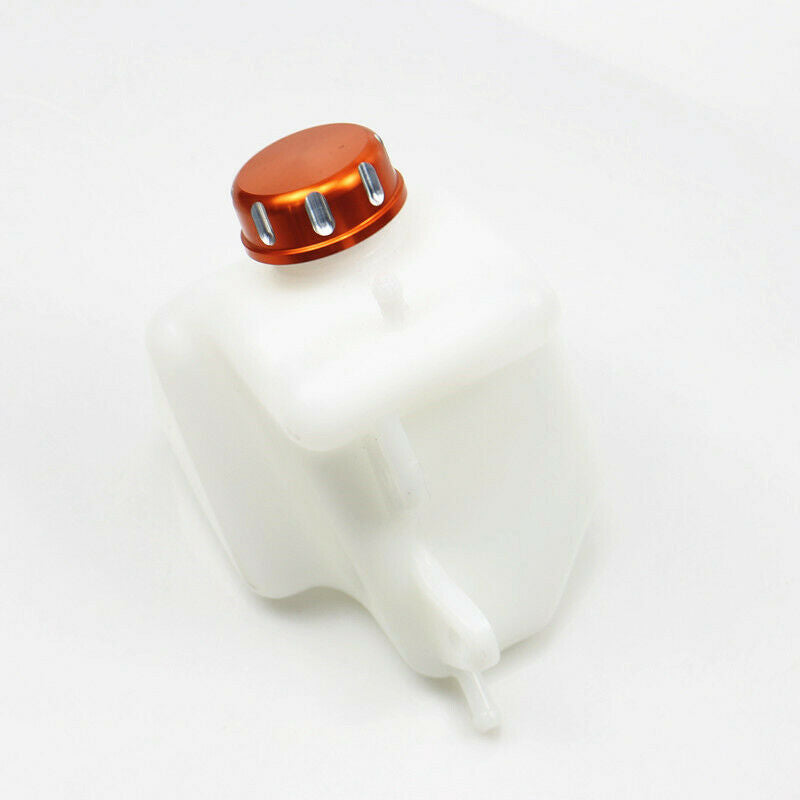 Orange Lid ABS Plastic Coolant Reservoir Tank Radiator For Kawasaki KLX250 08-15