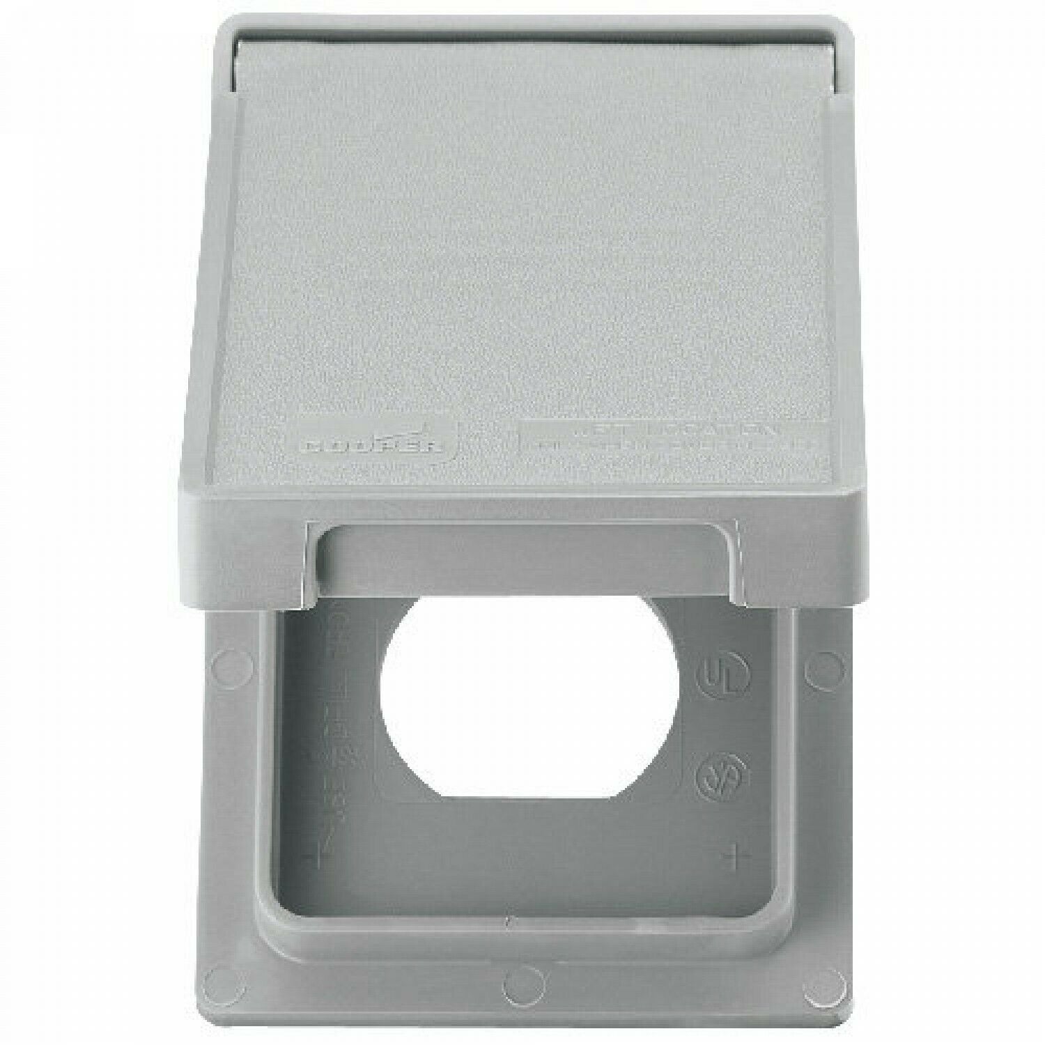 1pcs-COOPER S2962 Duplex Receptacle Rectangular Thermoplastic Weatherproof Cover