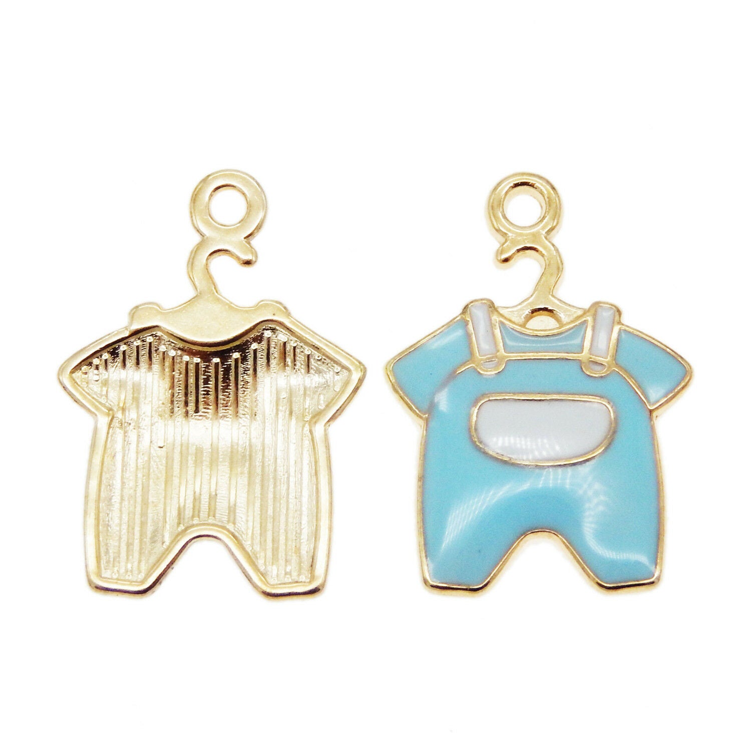 10 pcs Enamel Plated Baby Clothes Charm Pendant Findings 23x16mm #53400