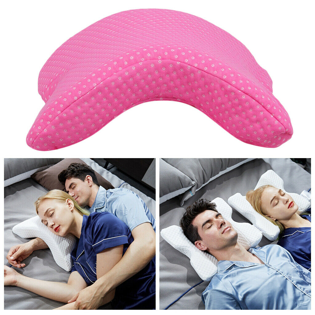Hand Pillow Couples Pillow Breathable for Naps Work Sofa 35x30x13cm Red