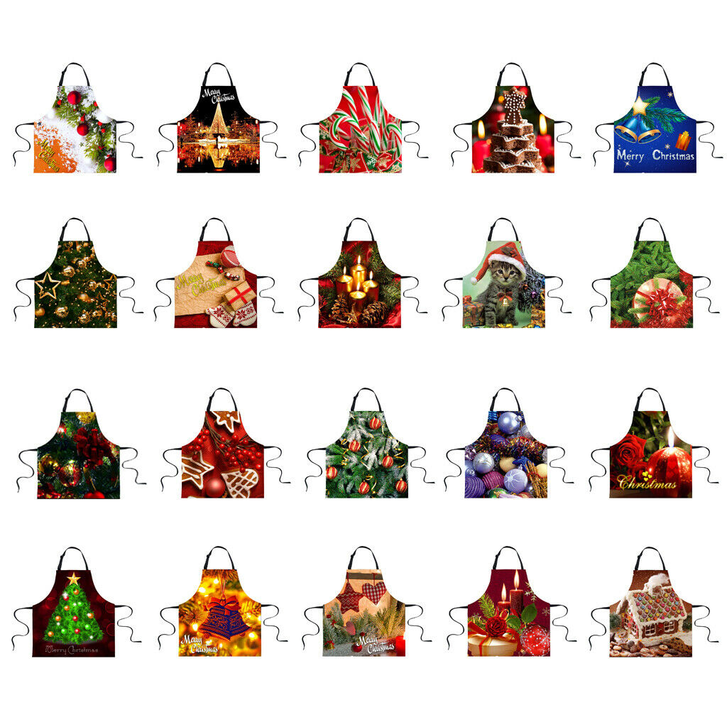 Christmas Adults Chef Apron for Kitchen Festive Cooking Baking Knot