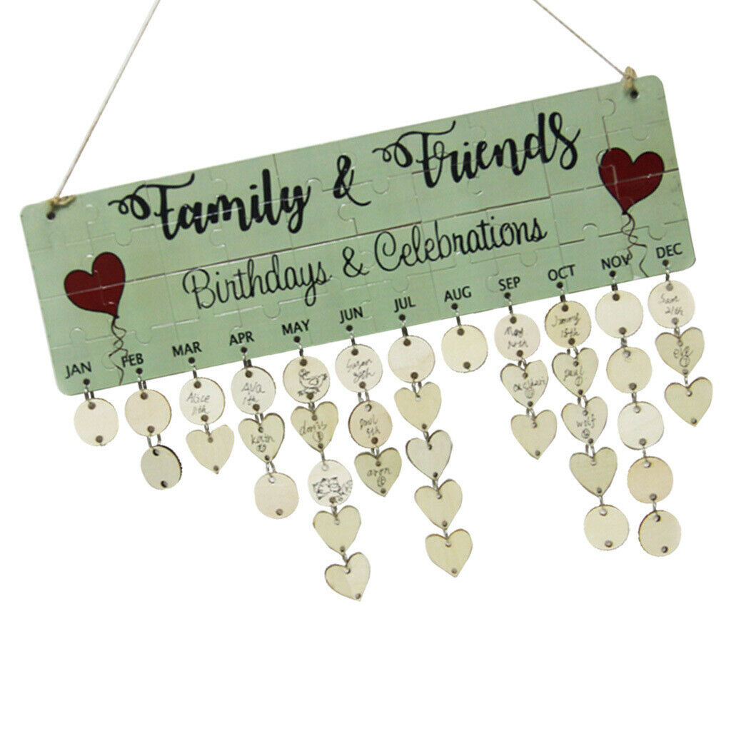Special Date Reminder Wooden Plaque FAMILY FRIEND Calendar Sign