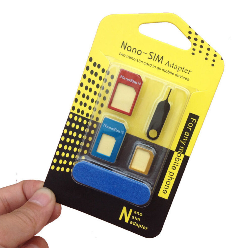 5in1 Nano SIM Card to Micro Standard Adapter Converter Set Kit for iPhon.l8