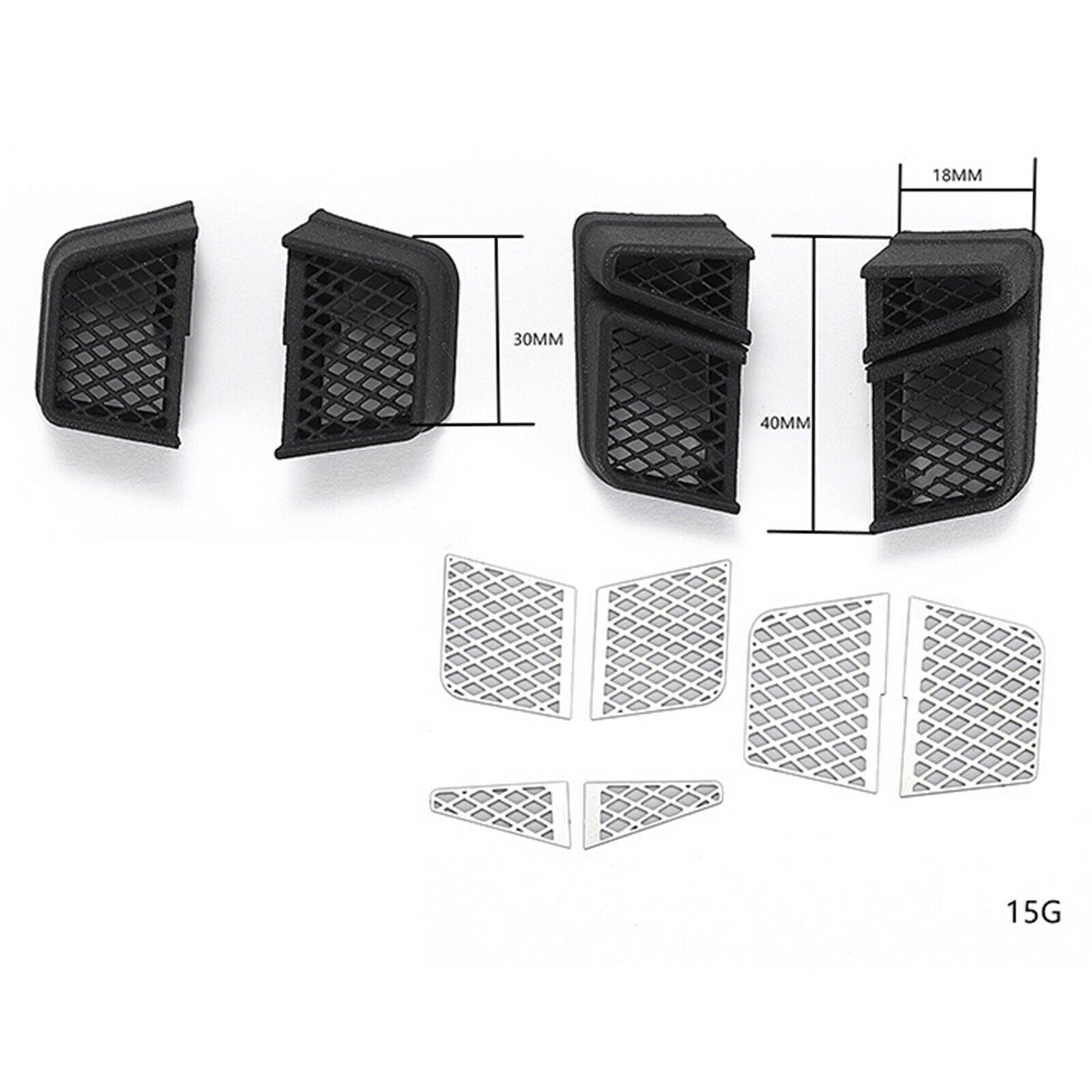 RC Car Wheel Eyebrow Side Exhaust Ventilation Grille for MN86S MN86KS RC Car