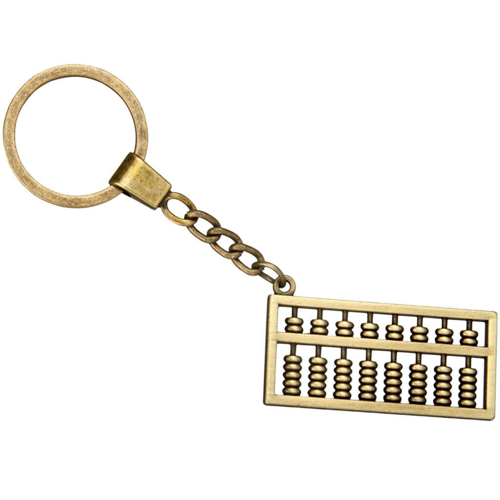 Retro bag pendant bronze small abacus key chain