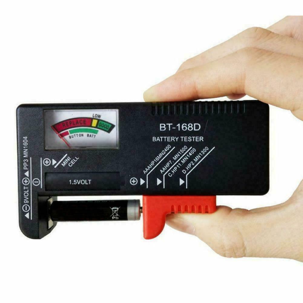 Universal Battery Tester Tool AA AAA C D 9V Button 0 Checker FAST L0Z L7W2