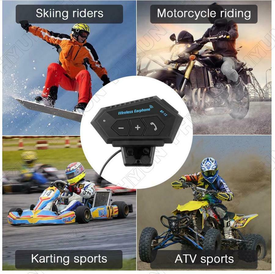 New Motorcycle Helmet Headset Earphone Wireless Bluetooth Headphone Rechargeable