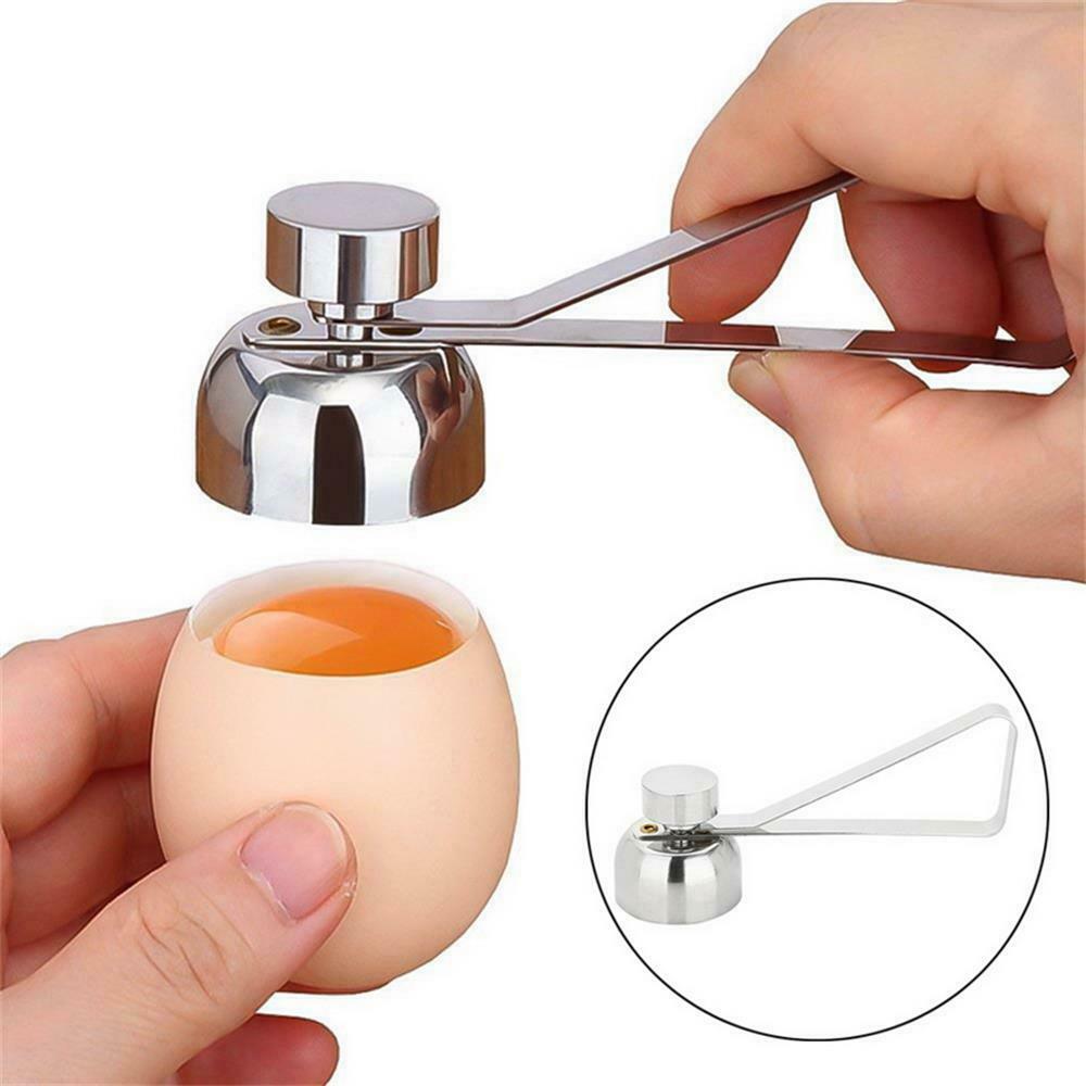 Egg Topper Scissors Cutter Shell Opener Boiled Raw Egg Open Tool Metal 3.3cm L