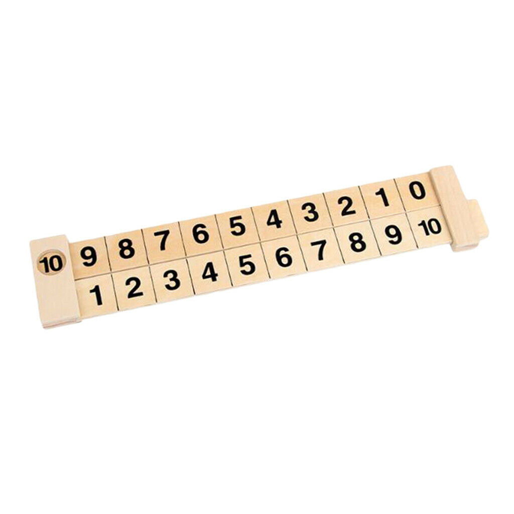 Montessori Wood Math Addition and Subtraction Ruler Arithmetic Learning Tools