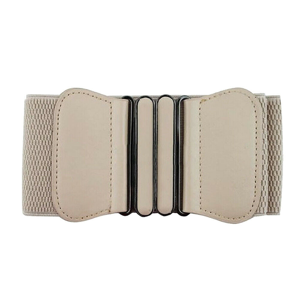 5x Women's Wide Dress Belt Retro Style Stretch Waistband Cincher Cummerband