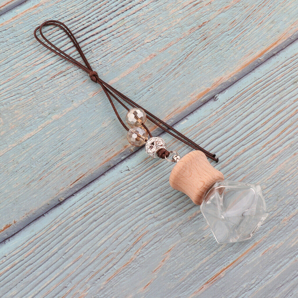9-in-1 Clear Charm Car Hanging Perfume Bottle f/ Home Car Hanging Decoration