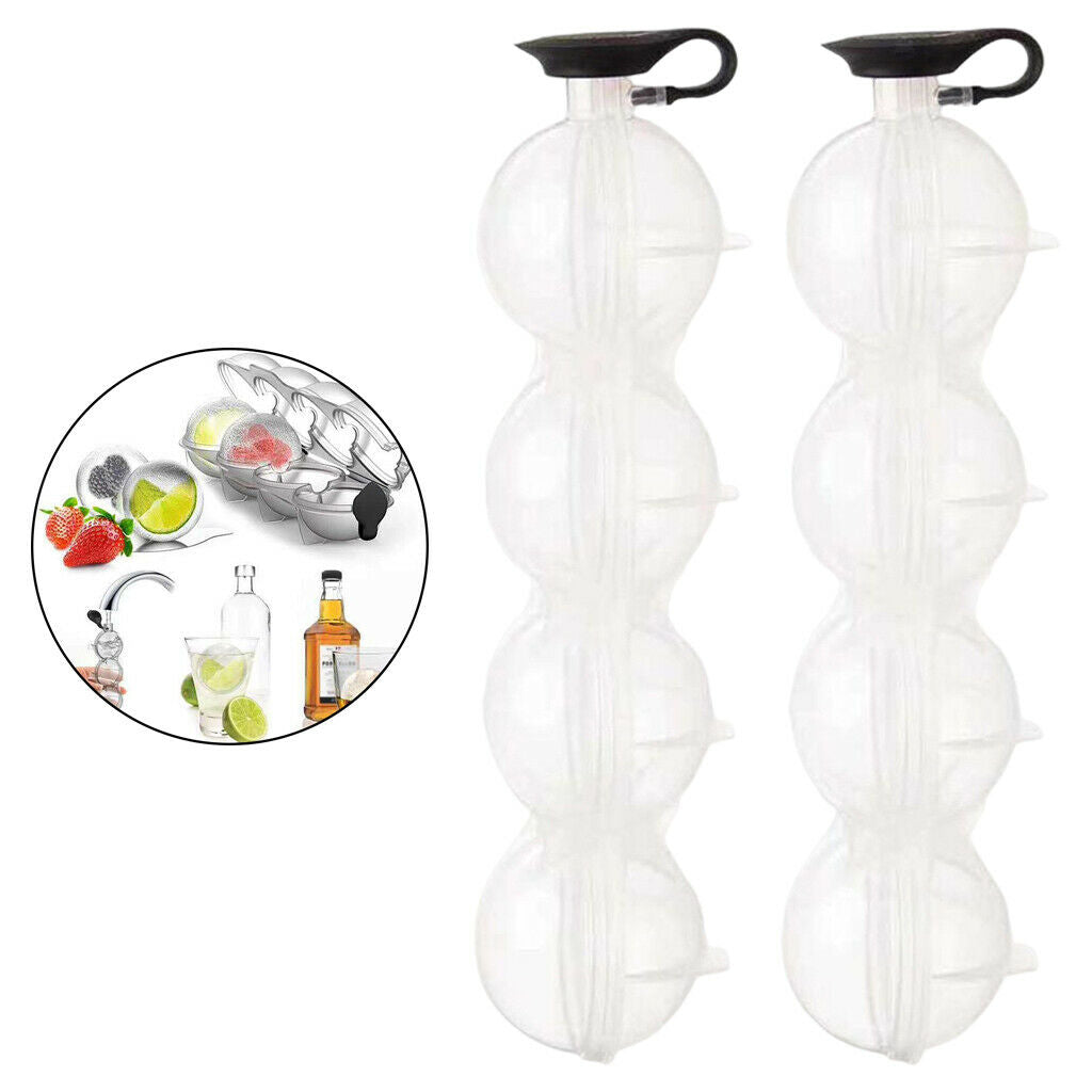 4-Cavity Ice Cube Ball Maker Drink Hockey Coffee Beverages Mold Mould Tools