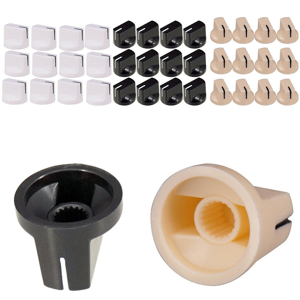 12 Pcs Guitar Speed Control Top Hat Knobs for Electric Guitar White