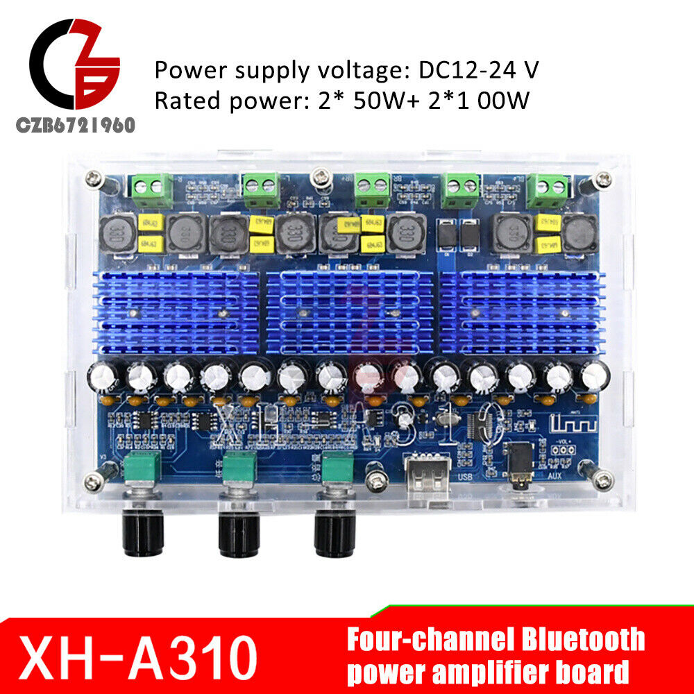 4 Channel 100W*2 50W*2 TPA3116D2 Digital Stereo Audio Power Amplifier Board