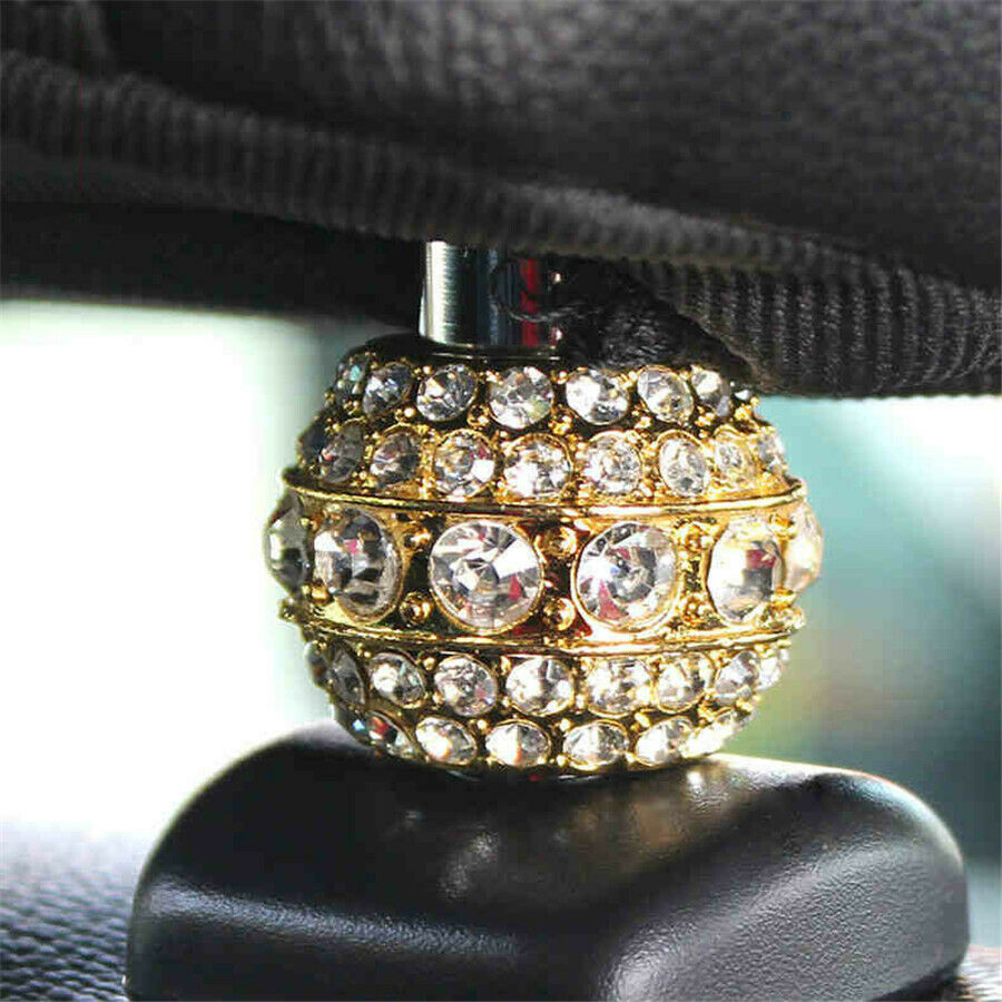4X Crystal Diamond Car Seat Headrest Collar Decor Women Car Interior Accessories